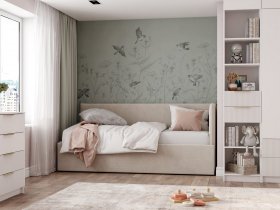 Диван-кровать Бенто (крем) в Золотинке - zolotinka.mebel-nsk.ru | фото