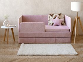 Диван-кровать Happy (розовый) в Золотинке - zolotinka.mebel-nsk.ru | фото