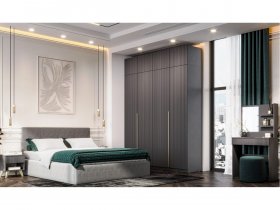 Гардеробная Эккервуд (графит) в Золотинке - zolotinka.mebel-nsk.ru | фото