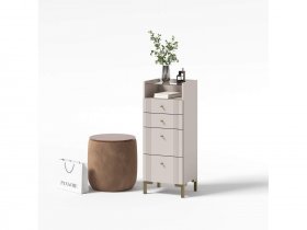 Комод 4 ящика КМ2 Одетта (дуб эндгрей/меланж) в Золотинке - zolotinka.mebel-nsk.ru | фото