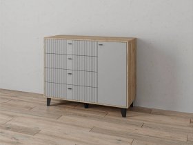 Комод «Катрин-13» (дуб крафт серый/серый) в Золотинке - zolotinka.mebel-nsk.ru | фото