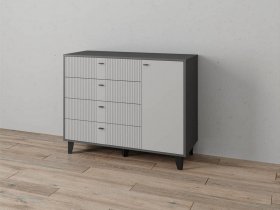 Комод «Катрин-13» (графит/светло-серый) в Золотинке - zolotinka.mebel-nsk.ru | фото
