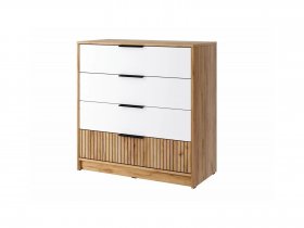 Комод КМ-001 Ивис (дуб крафт золотой/белый) в Золотинке - zolotinka.mebel-nsk.ru | фото