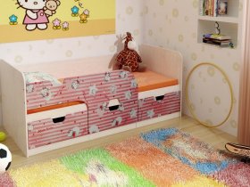 Кровать детская с ящиками 1,86 Минима Hello Kitty в Золотинке - zolotinka.mebel-nsk.ru | фото