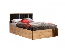 Кровать двуспальная с подъем. мех. 1,6 м Либерти 51.20 в Золотинке - zolotinka.mebel-nsk.ru | фото