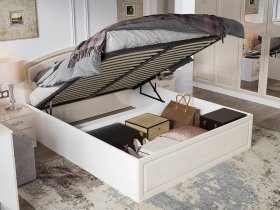 Кровать двуспальная 1,6 м Венеция КРМП-160 с подъемным механизмом в Золотинке - zolotinka.mebel-nsk.ru | фото