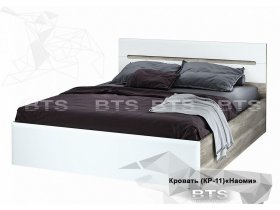 Кровать двуспальная 1,6 м  Наоми КР-11 в Золотинке - zolotinka.mebel-nsk.ru | фото