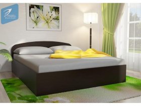 Кровать двуспальная 1,6м с подъем. мех. (венге) в Золотинке - zolotinka.mebel-nsk.ru | фото