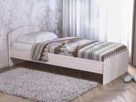 Кровать односпальная 80 с низкой спинкой (ясень шимо светлый) в Золотинке - zolotinka.mebel-nsk.ru | фото