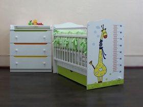 Кроватка детская Жираф с маятником в Золотинке - zolotinka.mebel-nsk.ru | фото