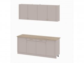 Кухонный гарнитур 2,0м Одетта (меланж/дуб сонома) в Золотинке - zolotinka.mebel-nsk.ru | фото