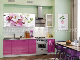 Кухонный гарнитур Орхидея (сиреневый) в Золотинке - zolotinka.mebel-nsk.ru | фото