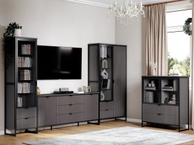 Модульная гостиная Нора (металл бруклин/графит) в Золотинке - zolotinka.mebel-nsk.ru | фото