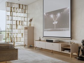 Модульная гостиная Одетта (дуб эндгрей/меланж) в Золотинке - zolotinka.mebel-nsk.ru | фото
