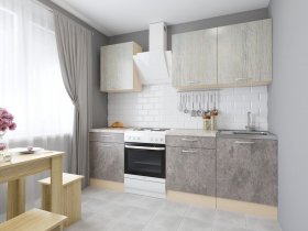 Модульная кухня Йота (пикард/цемент) в Золотинке - zolotinka.mebel-nsk.ru | фото