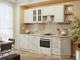 Модульная кухня Классика-1 (дуб молочный) в Золотинке - zolotinka.mebel-nsk.ru | фото