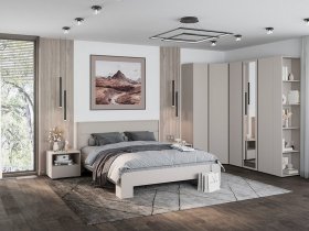 Модульная спальня Люмо (кашемир) в Золотинке - zolotinka.mebel-nsk.ru | фото