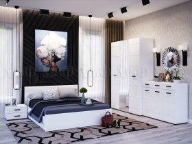 Модульная спальня Нэнси NEW в Золотинке - zolotinka.mebel-nsk.ru | фото