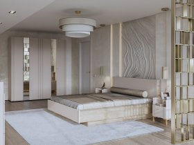 Модульная спальня Одетта (дуб эндгрей/меланж) в Золотинке - zolotinka.mebel-nsk.ru | фото