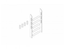Пакет №10 Прямая лестница и опоры для двухъярусной кровати Соня в Золотинке - zolotinka.mebel-nsk.ru | фото