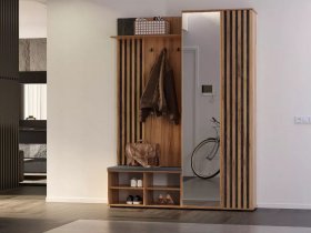 Прихожая Марракеш (дуб вотан/цемент темный) в Золотинке - zolotinka.mebel-nsk.ru | фото