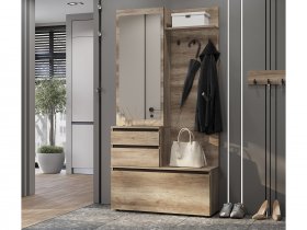 Прихожая ПР-04 Энигма (венге/дуб каньон) в Золотинке - zolotinka.mebel-nsk.ru | фото