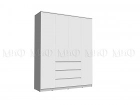 Шкаф 1600 с ящиками Челси (белый) в Золотинке - zolotinka.mebel-nsk.ru | фото