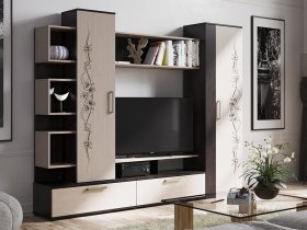 Стенка «Дакота» (венге/дуб молочный) в Золотинке - zolotinka.mebel-nsk.ru | фото