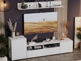 Стенка «Сильвия» (белый ясень) в Золотинке - zolotinka.mebel-nsk.ru | фото