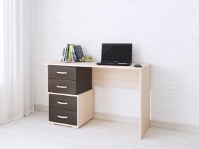 Стол письменный Сити-2 (венге/дуб молочный) в Золотинке - zolotinka.mebel-nsk.ru | фото