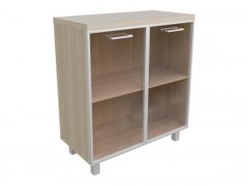Тумба 2 двери со стеклом (бронза) Президент-ПРО Пр502 в Золотинке - zolotinka.mebel-nsk.ru | фото