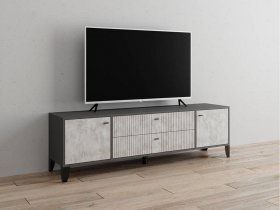 Тумба под ТВ Парус-10 (графит/мальта) в Золотинке - zolotinka.mebel-nsk.ru | фото