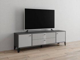 Тумба под ТВ Парус-10 (графит/светло-серый) в Золотинке - zolotinka.mebel-nsk.ru | фото