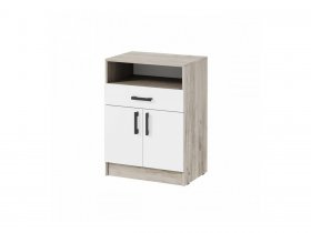 Тумба ТБ-1 Вега (дуб крафт серый/белый) в Золотинке - zolotinka.mebel-nsk.ru | фото